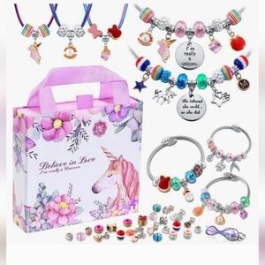 Girls Charm Bracelet/Jewelry Making Kit: A Unicorn Girls Gift for Ages 6-12
